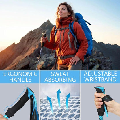 Olyyra Ergonomic Trekking Poles – Aerospace-Grade Aluminum, 250g Per Pole, 32–125cm Quick-Lock Adjustable, Anti-Slip Grips | Hiking, Trekking & Backpacking