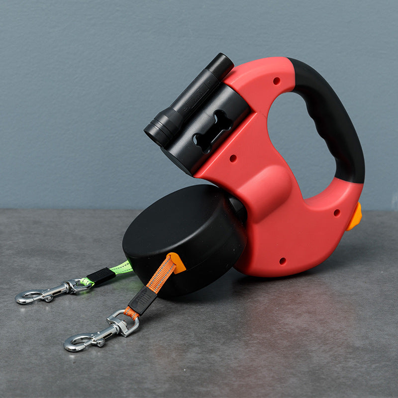 Olyyra Anti-Tangle Double Dog Leash for Easy Walks with Two Dogs