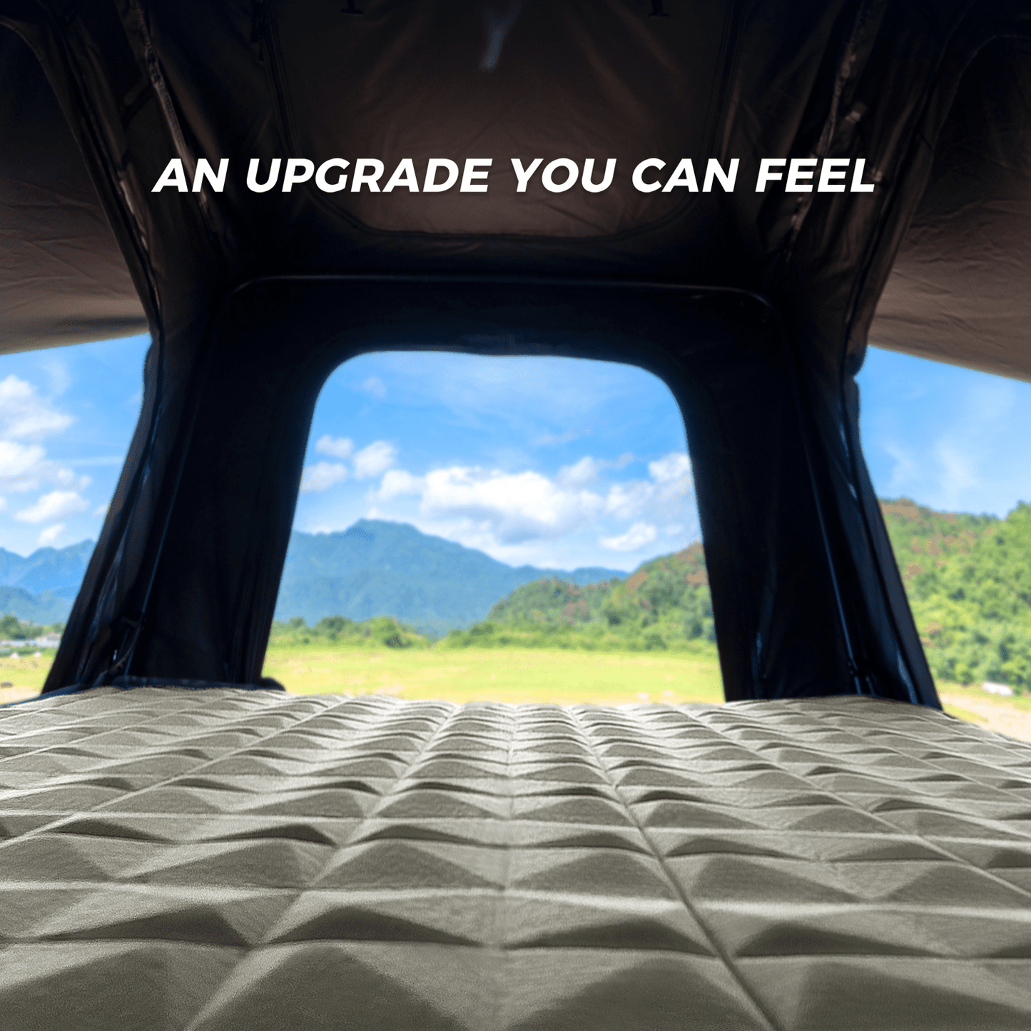 Olyyra Air & Foam Camping Mattress – Adjustable Inflatable, Waterproof TPU, 80"×47"/53" | Rooftop Tent & Outdoor Camping Comfort Upgrade