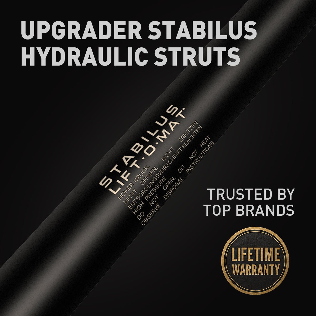 Olyyra Hydraulic Rod Pair for Rooftop Tent – Replacement Gas Struts for Galaxy, Stellar & Galaxy Pro RTT Models