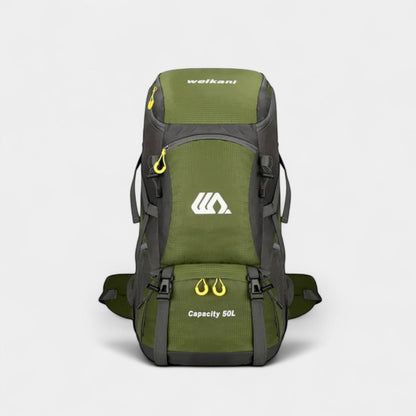 Olyyra TrailPro 50L Hiking Backpack – Breathable Back Support, Reflective Safety Straps & Dedicated Shoe Compartment for Multi-Day Trekking