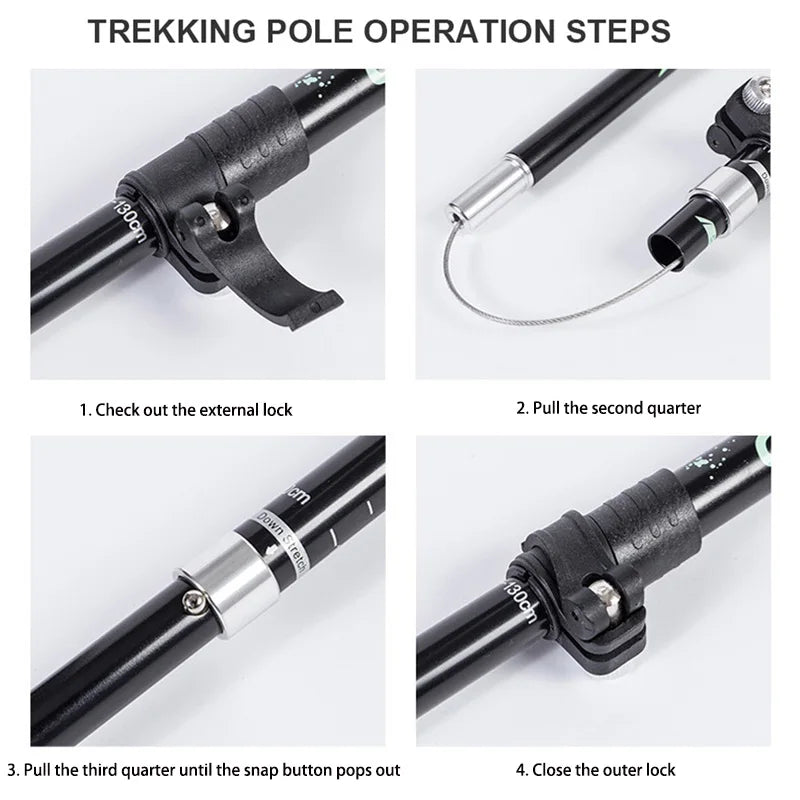 Olyyra | TREKRITE POLES – Ultralight Folding Trekking Poles for Hiking & Camping