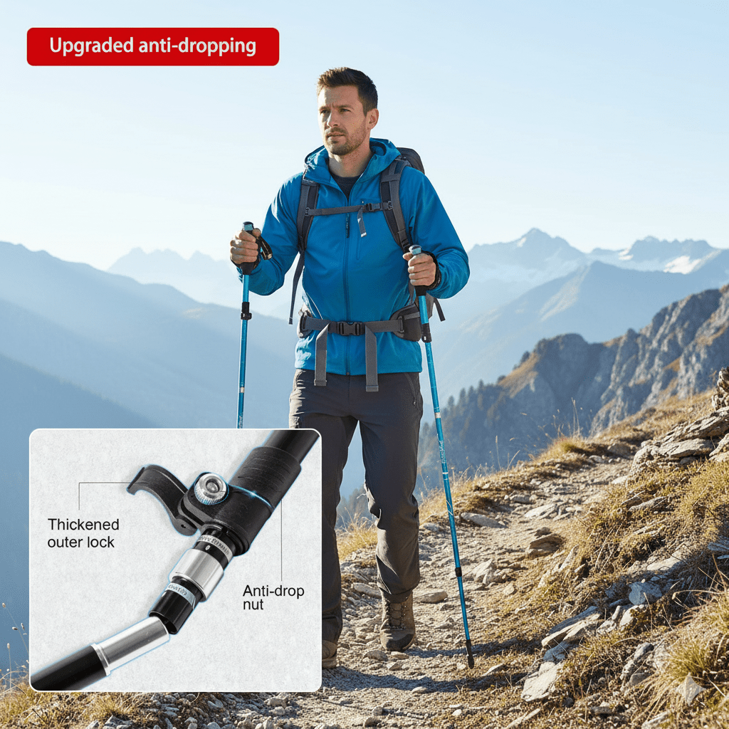 Olyyra | TREKRITE POLES – Ultralight Folding Trekking Poles for Hiking & Camping