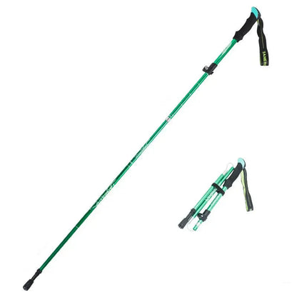 Olyyra Adjustable Hiking Poles – Aluminum or Carbon Construction, Ergonomic Joint-Relief Grip, Anti-Slip Tip, Foldable & Compact | Trekking, Hiking & Long-Distance Outdoor Adventures